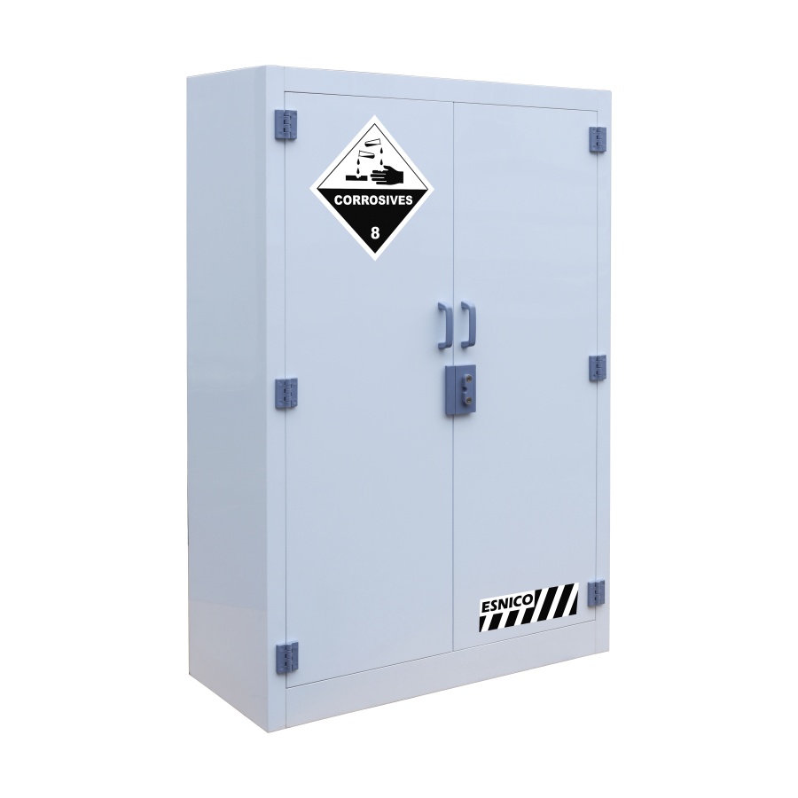PP Cabinet for Acid and Corrosive, 45Gal, 170L, Manual Close, White - PP048